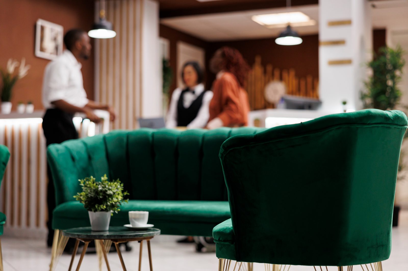 Hotel lobby lounge